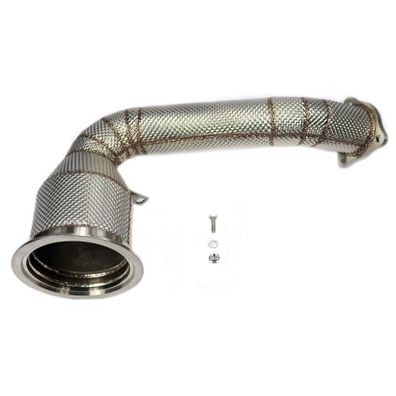 Edelstahl Downpipe 3" MIT 200 ZELLEN Sportkat Hitzeschutz Porsche Panamera 3.0 T