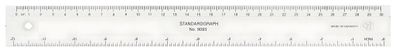 Standardgraph Lineal transparent 30 cm, Facetten beidseitig