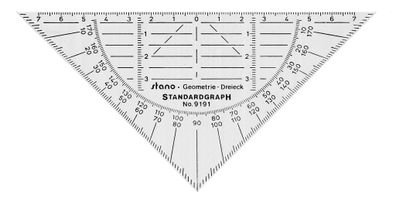 Flexibles Geometriedreieck 16 cm Halbkreiswinkelmesser 10er Pack