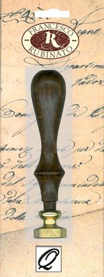 Rubinato Messingsiegel Alphabet, Holzgriff Q Ø 20 mm, 9,5 cm, SB-Verpackung
