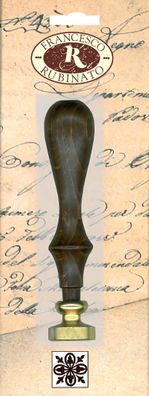 Rubinato Messingsiegel mit Holzgriff Ornament Ø 20 mm, SB-Verpackung