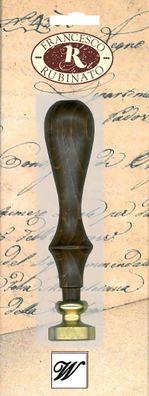 Rubinato Messingsiegel Alphabet, Holzgriff W Ø 20 mm, 9,5 cm, SB-Verpackung