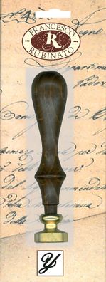 Rubinato Messingsiegel Alphabet, Holzgriff Y Ø 20 mm, 9,5 cm, SB-Verpackung