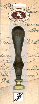 Rubinato Messingsiegel Alphabet, Holzgriff J Ø 20 mm, 9,5 cm, SB-Verpackung