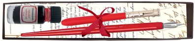 Standardgraph Kalligraphie-Set COMBI rot, Halter+Verlängerer+Tinte
