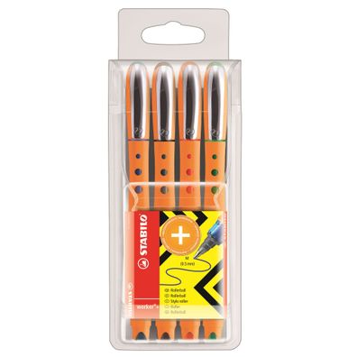 Stabilo worker+ medium 4er Etui