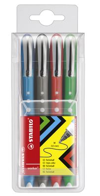 Stabilo worker+ colorful 4er Etui sortiert