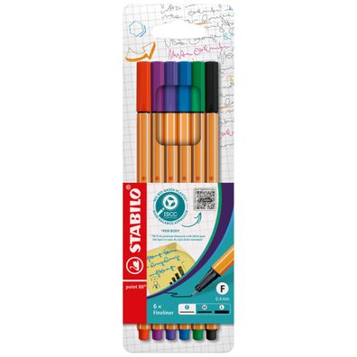 Stabilo point 88 6er Etui 4006381316132