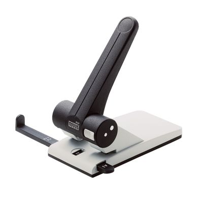 Novus Registraturlocher B 265, 65 Blatt lichtgrau/schwarz, Anschlagschiene
