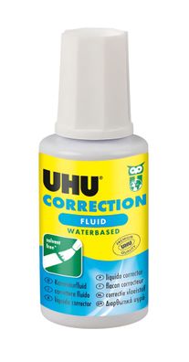 UHU Korrekturfluid Wasserbasis 20 ml weiß lose