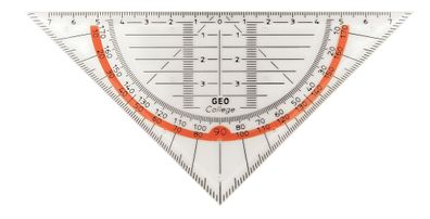 College Geometrie Dreieck 16 cm, transparent