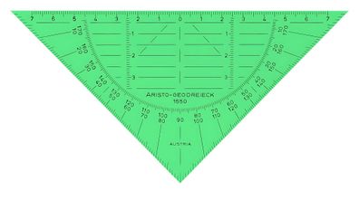 Aristo Geodreieck 16 cm grün-transp., biegsam, ohne Facette
