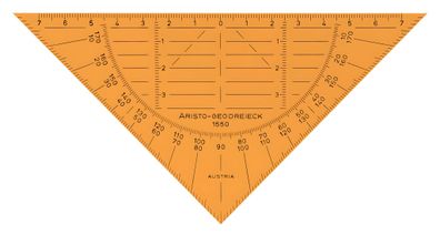 Aristo Geodreieck 16 cm orange-transp., iegsam, hne Facette