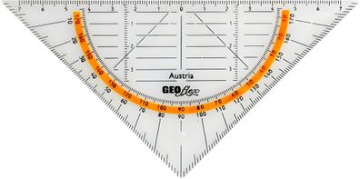 Aristo Flex Geometrie Dreieck 16 cm biegsam, Hyp. 16 cm, transparent