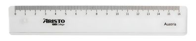 Aristo College Lineal 16 cm transparent, Facette, Tuschekante