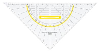 Aristo Geodreieck 25 cm Griff lösbar, Facette, Tuschenoppen