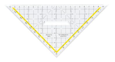 Aristo TZ-Dreieck 22,5 cm mit Griff, Facette und Tuschenoppen