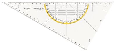 Aristo TZ-Dreieck 26 cm ungleichschenklig 60 Grad Winkel, ohne Facette