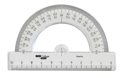 College Halbkreiswinkel 180°, transparent