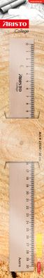 Aristo College Holzlineal 30 cm Birkenholz, Stahlkante, im Blister
