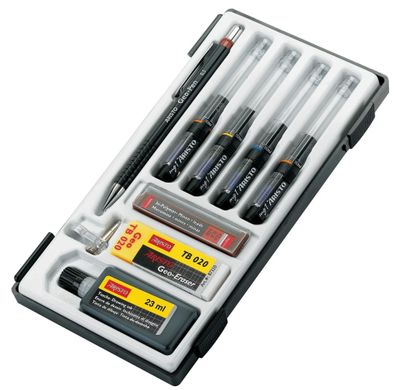 mg1 Tuschefüller Studio 4er-Set, 0.25/0.35/0.5/0.7, 9-teilig