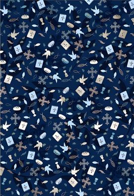 HEYDA Motivkarton Holy A4 (21 x 31 cm inkl. Codierleiste) blau