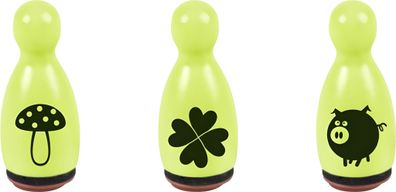 HEYDA 204888661 Stempel-Figuren Glück Holz farbig lackiert