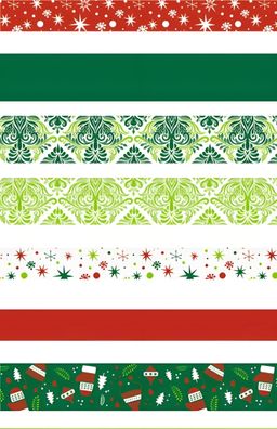 HEYDA Faltstreifen-Set Christmas 1 x 30 cm 15 x 30 cm Papier rot/grün