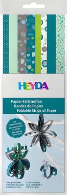 Faltstreifen-Set Christmas 1 x 30 cm 15 x 30 cm türkis/mint