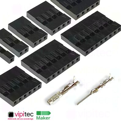 Crimpkontakte Dupont Gehäuse Stecker Buchsen 2.54mm für Arduino Raspberry Pi
