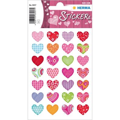 Herma Sticker DECOR Love Bunte Herzen 3 Bl 4008705030571
