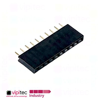 10-polige gerade Buchsenleiste | 2.54mm 1x10 Female Single Pin Socket Header