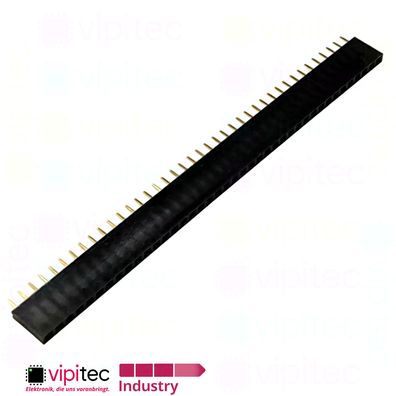 40-polige gerade Buchsenleiste | 2.54mm 1x40 Female Single Pin Socket Header