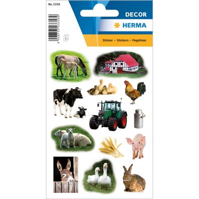Herma Sticker DECOR Tiere Bauernhoftiere 3 Bl 4008705033589