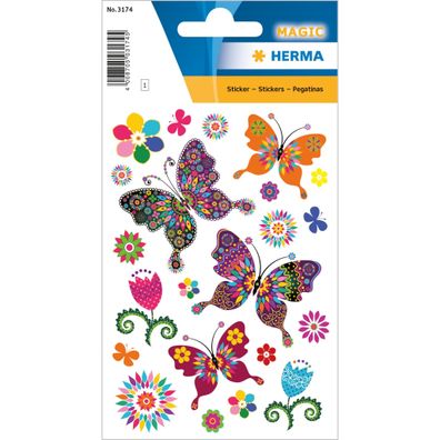 Herma Sticker MAGIC Tiere Schmetterlingsvielfalt beglimmert 1 Bl