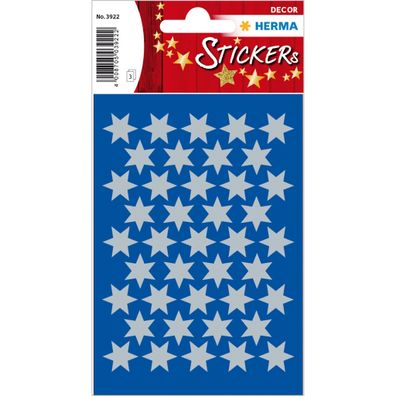 Herma Sticker DECOR Weihnachten Sterne silber Ø 14 mm 3 Bl