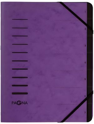 Pagna Ordnungsmappe 7 Fächer 1-7 aubergine