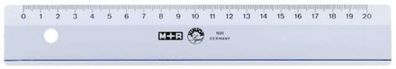Bürolineal 20cm. Kunststoff. breit. geprägte Skala. im Polybeutel 10er
