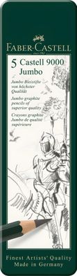 Faber Castell Bleistift 9000 Jumbo grün 5er