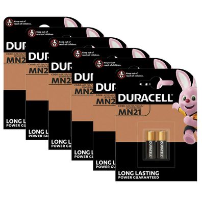 6x Duracell Batterie 12V A23 23A LR23A MN21 V23GA Frisch Neu 2er Blister MN 21
