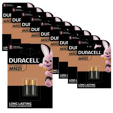 10x Duracell Batterie 12V A23 23A LR23A MN21 V23GA Frisch Neu 2er Blister MN 21