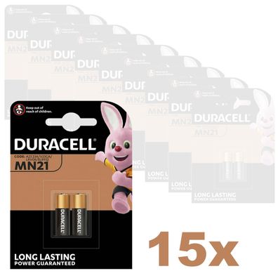 15x Duracell Batterie 12V A23 23A LR23A MN21 V23GA Frisch Neu 2er Blister MN 21