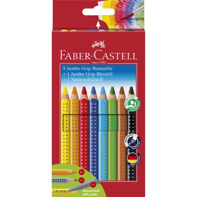 Faber Castell Buntstift Grip Jumbo 5,3 mm 8 + 1+1