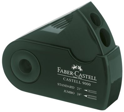 Faber Castell Doppelspitzdose Vierkantbehälter 9000 grün