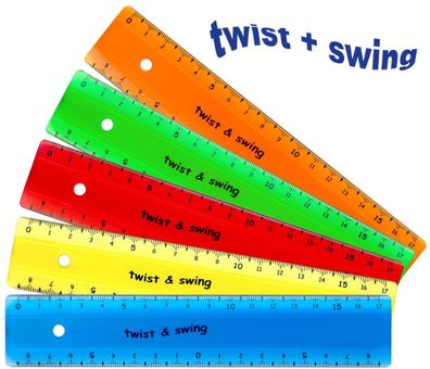 Standardgraph Lineal twist & swing 17 cm flexibel, 25x farbig sortiert