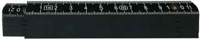 Standardgraph Meterstab Pocket 1 m aus Kunststoff schwarz 1 Stück