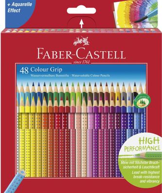 Faber Castell Buntstift Colour Grip 3,3 mm 48er Kartonetui