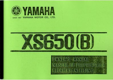 Bedienungsanleitung Yamaha XS 650 B