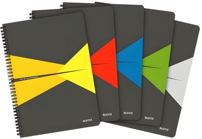 LEITZ Collegeblock Office Card A4 kariert sort Office mit Spiralbin