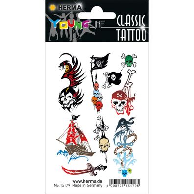 Herma Tattoo Classic Transferfolie Pirates 1 Bl 9 Tattoos